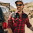 Quintana Quilted Flannel - Big Barrett Plaid : Brick Red