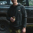 Palo Duro Fleece Hoodie - Mountain Grid : Antique Black