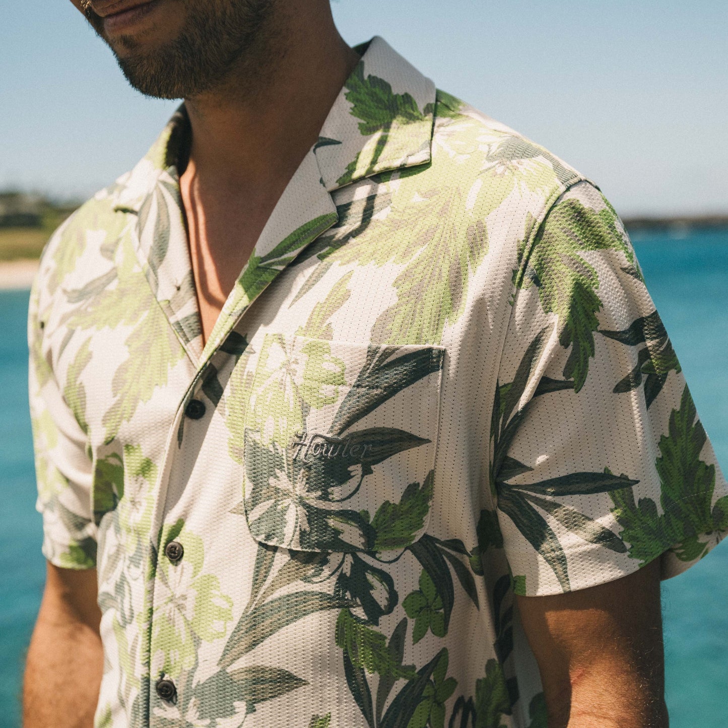 Palapa Tech Shirt - Flagler Floral : Off White - View 2