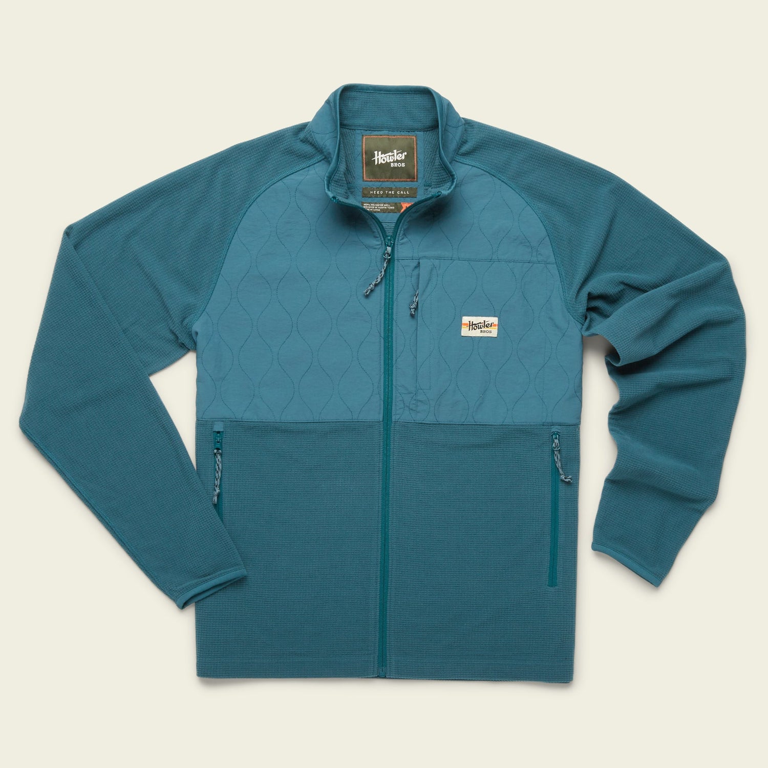 Talisman Grid Fleece Jacket - Dark Teal