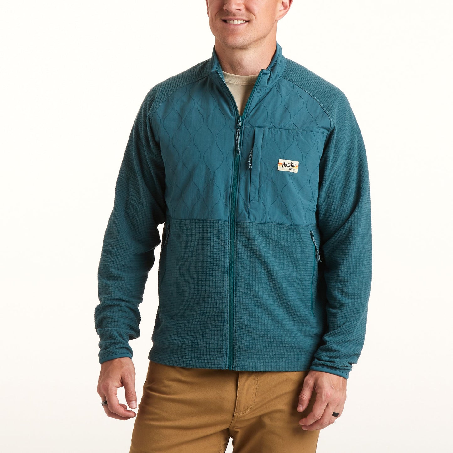 Talisman Grid Fleece Jacket - Dark Teal - View 4