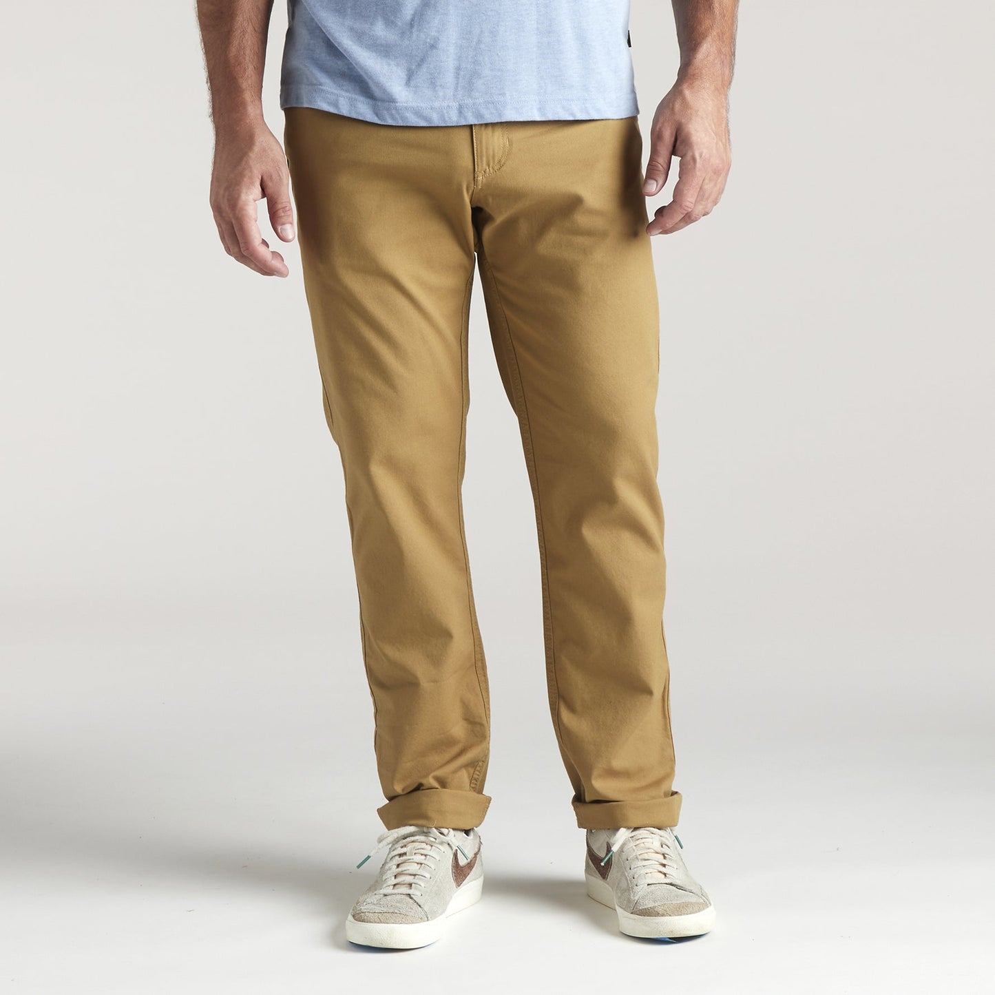tan howler brothers canvas pants with a classic 5-pocket design - View 4
