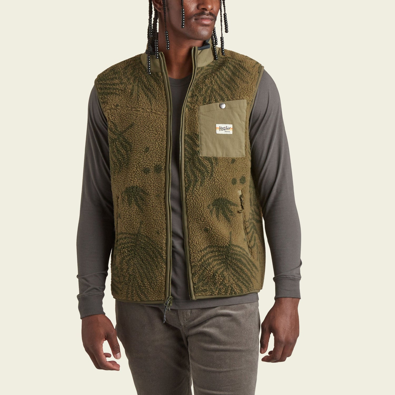 Chisos Fleece Vest - Forest Floor : Frond - View 4