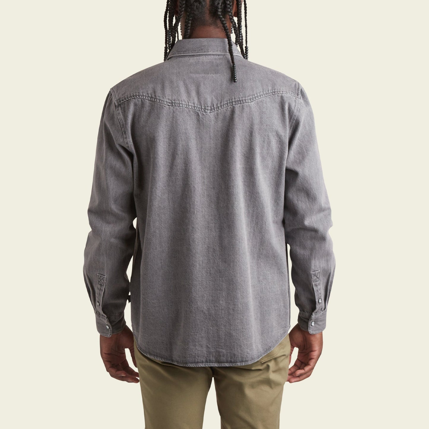 Dust Up Denim Snapshirt - Jovi Grey Wash - View 5