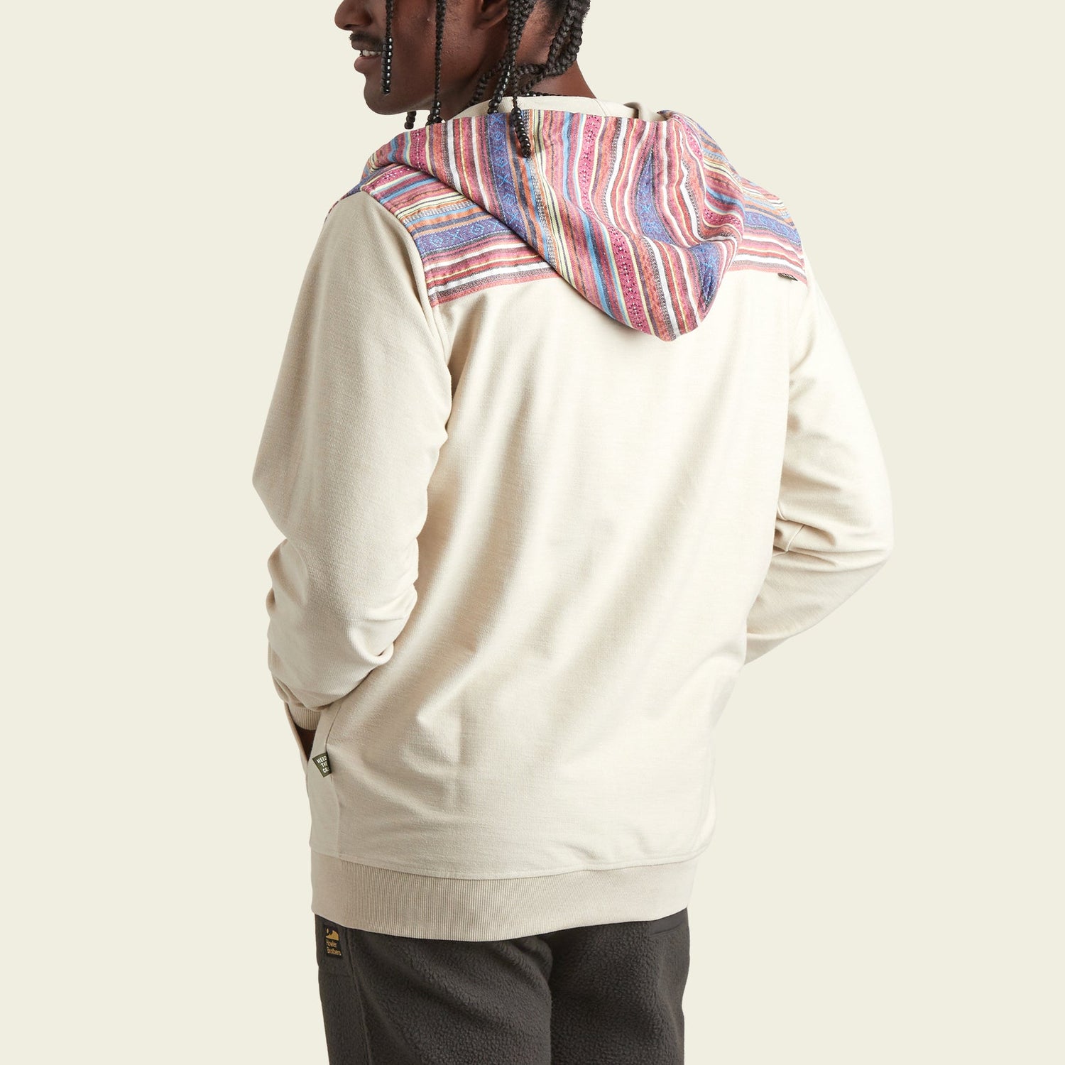 Shaman Hoodie - Oatmeal Heather / Quanzi Jacquard - View 6