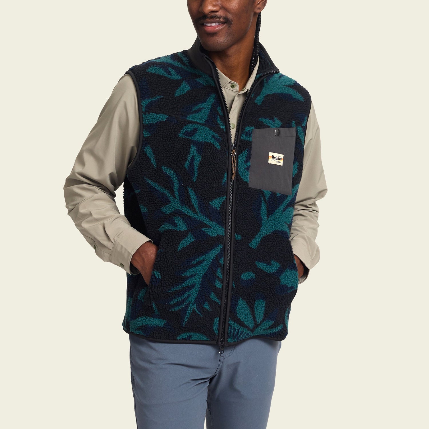Chisos Fleece Vest - Forgotten Forest : Antique Black - View 4