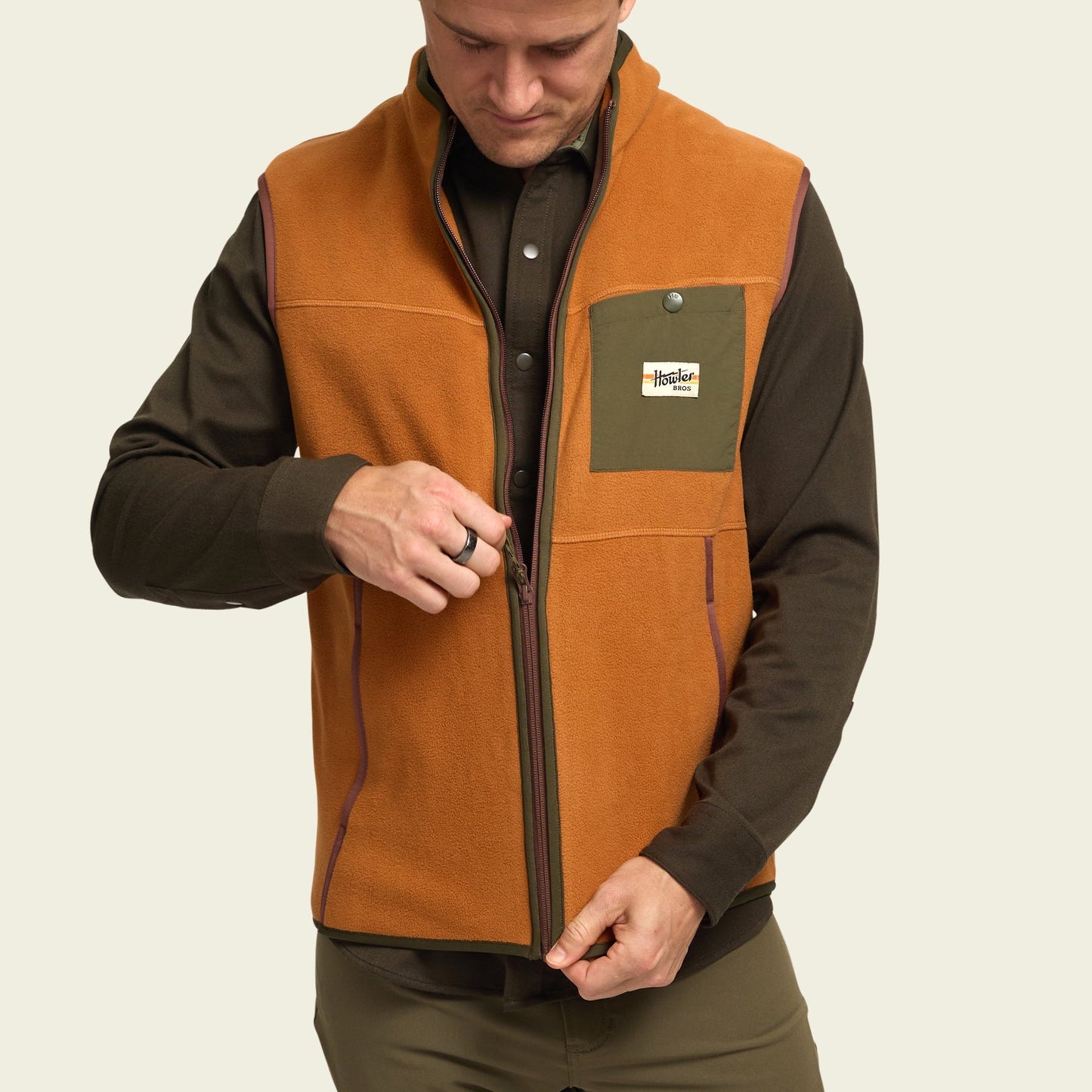Free Range Fleece Vest - Adobe - View 4