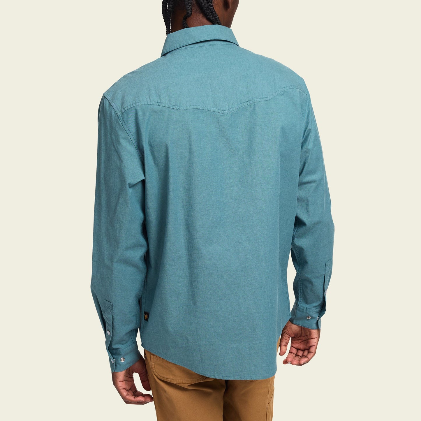 Crosscut Deluxe Snapshirt - Teal Oxford : Noche de Paz - View 5