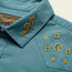 Crosscut Deluxe Snapshirt - Teal Oxford : Noche de Paz