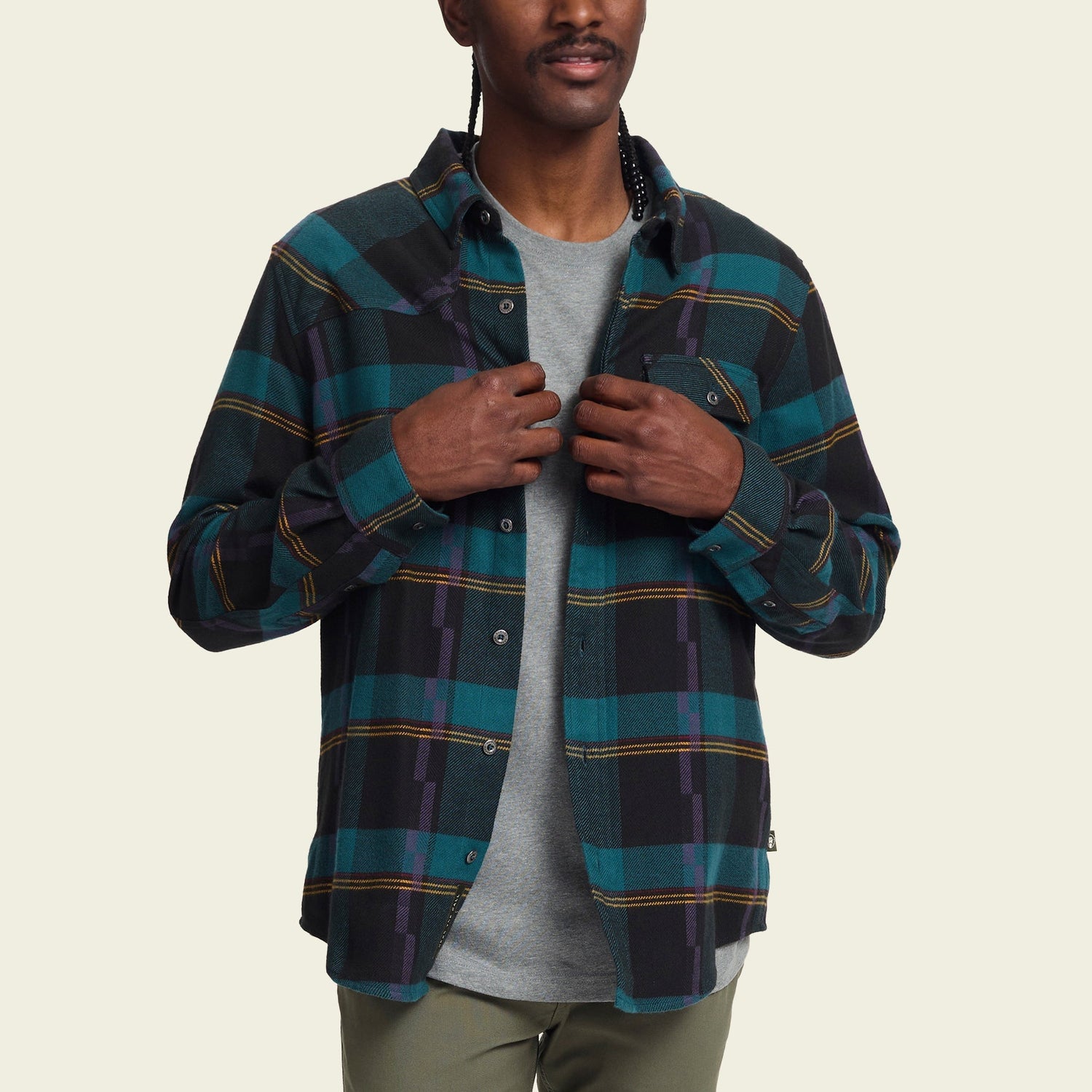 Harker's Flannel - Backdrop Plaid : Phantom Blue - View 4