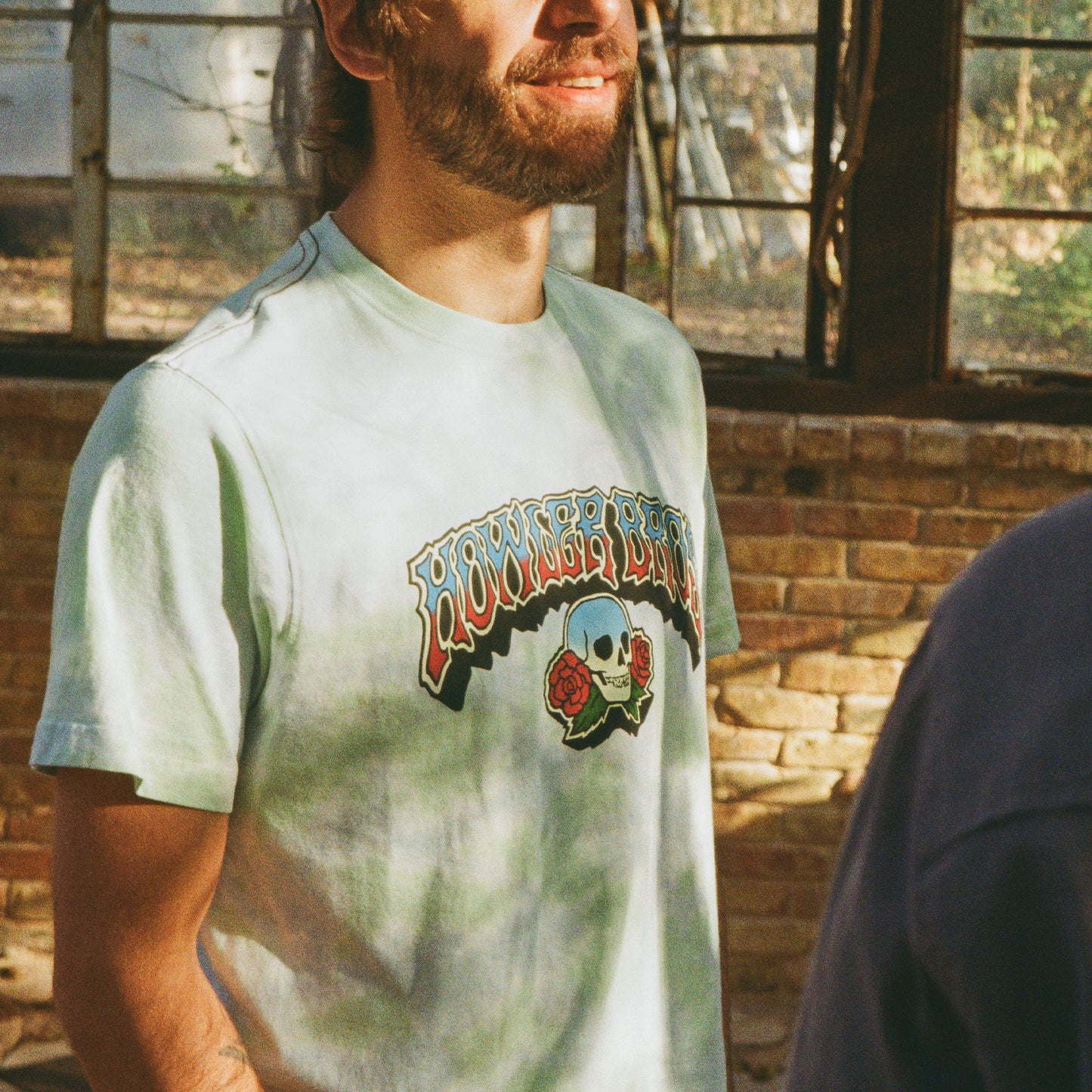 Skulls n’ Begonias Cotton T-Shirt - High Dye - View 2