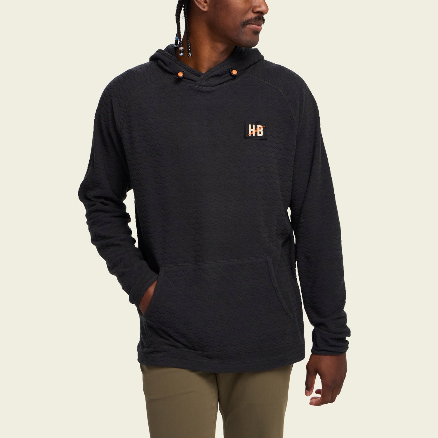 Palo Duro Fleece Hoodie - Mountain Grid : Antique Black - View 4