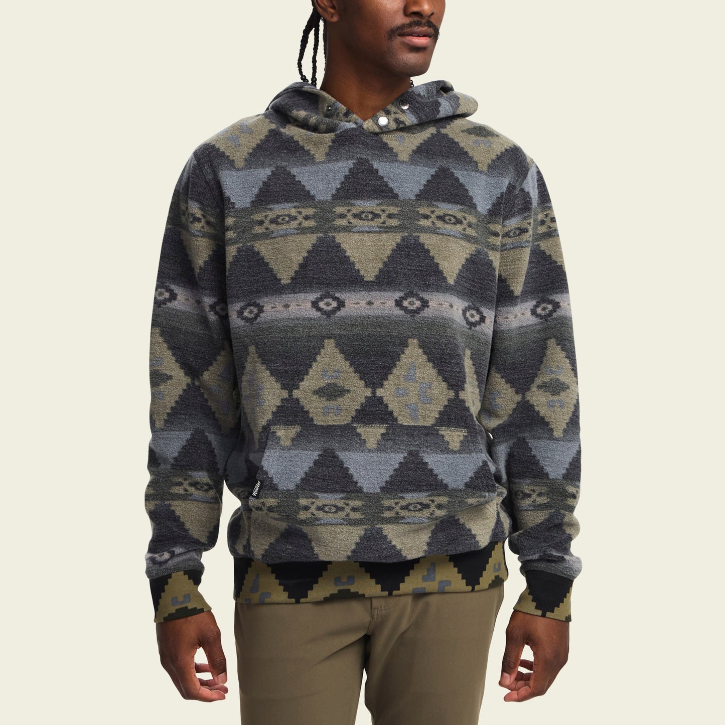 Tajima Hoodie - Mitla Motifs : True Black - View 4
