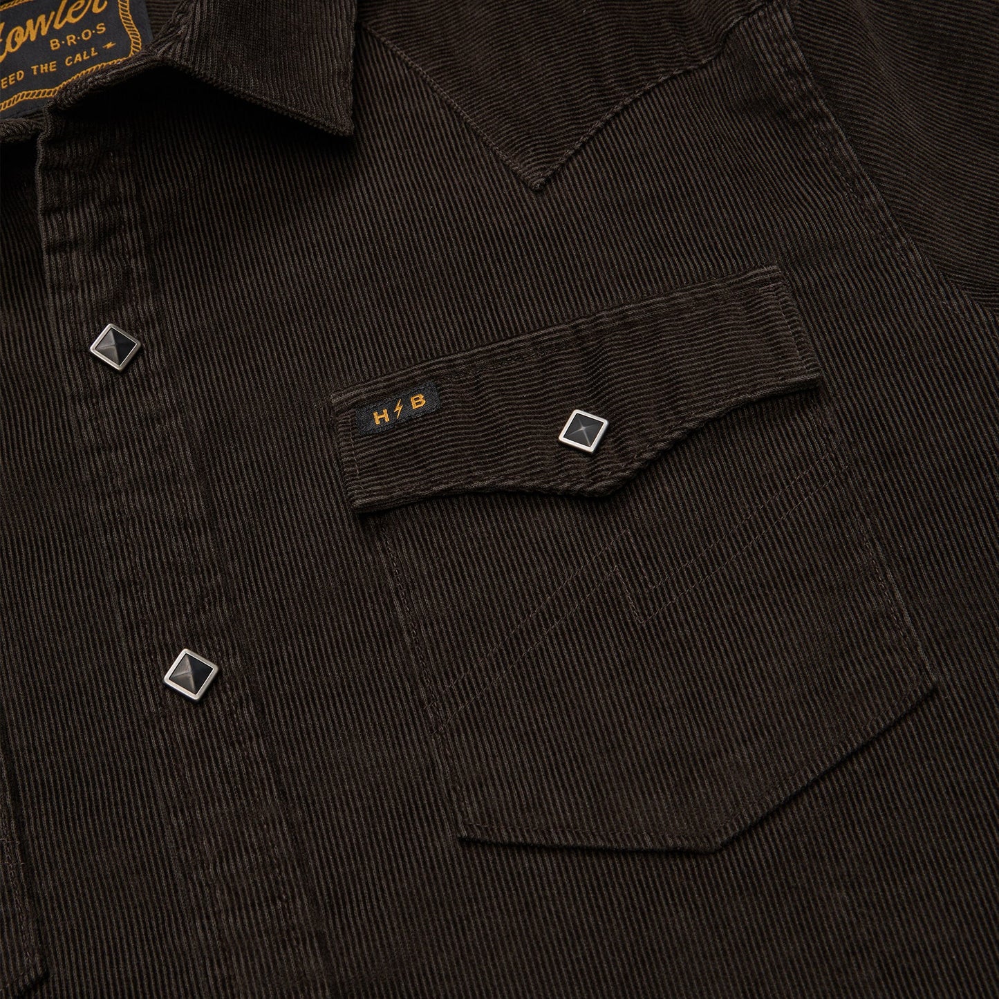 Banning Corduroy Snapshirt - Antique Black - View 4