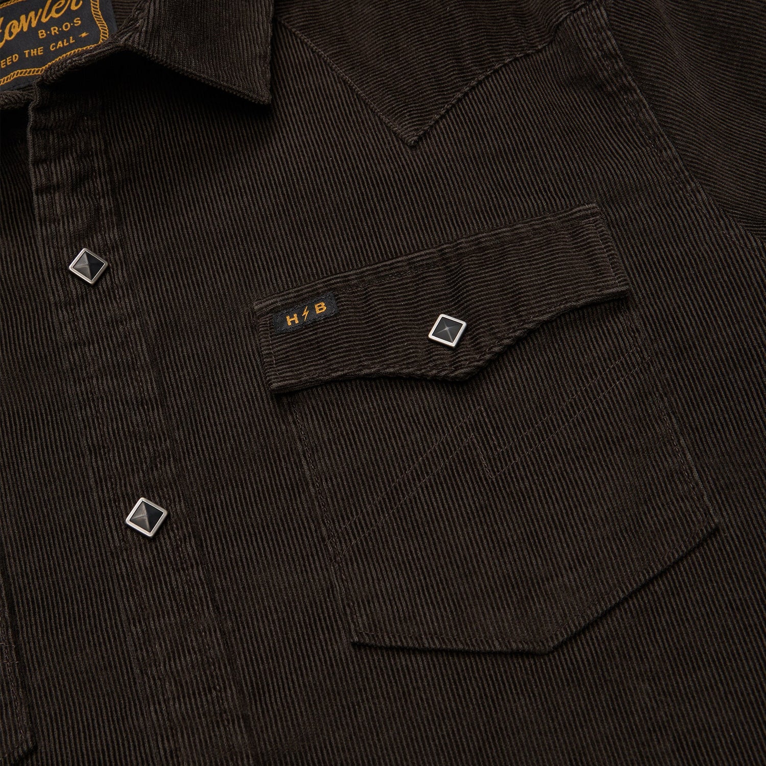 Banning Corduroy Snapshirt - Antique Black - View 4