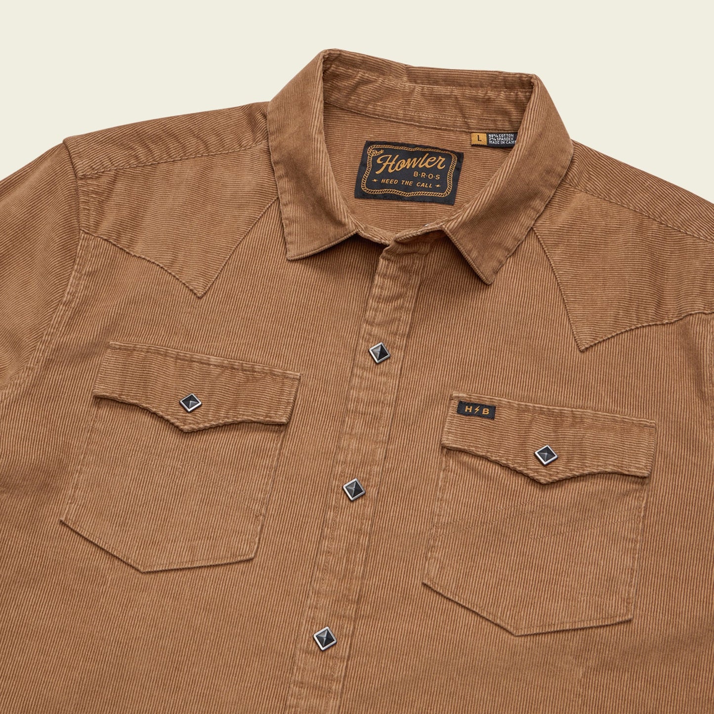 Banning Corduroy Snapshirt - Duck Brown - View 3