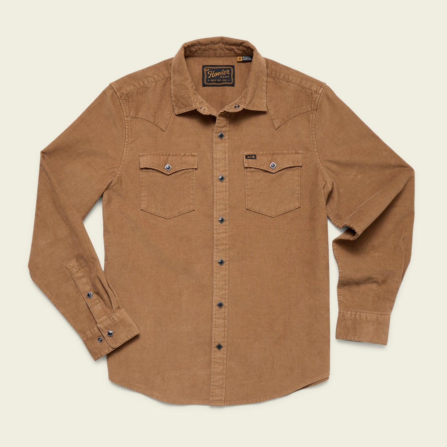 Banning Corduroy Snapshirt - Duck Brown - View 1