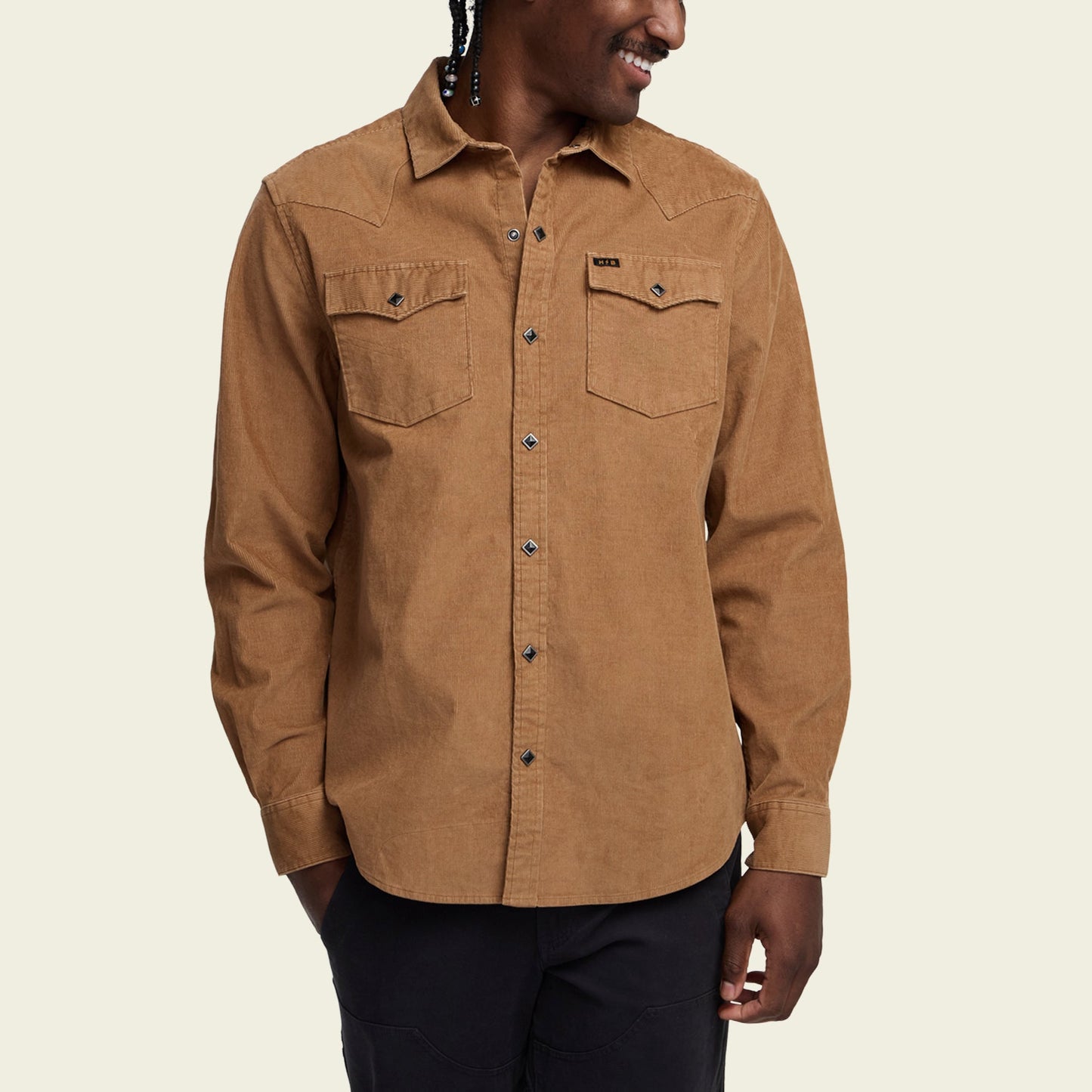 Banning Corduroy Snapshirt - Duck Brown - View 4