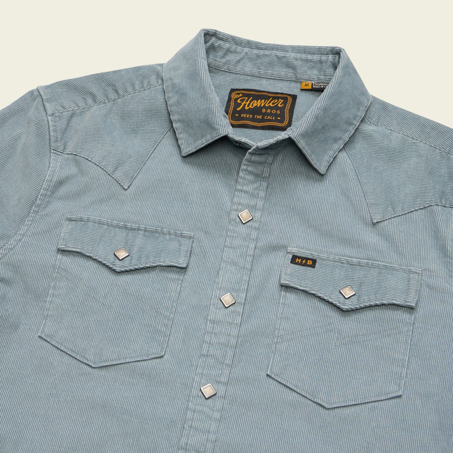 Banning Corduroy Snapshirt - Iron Blue - View 3