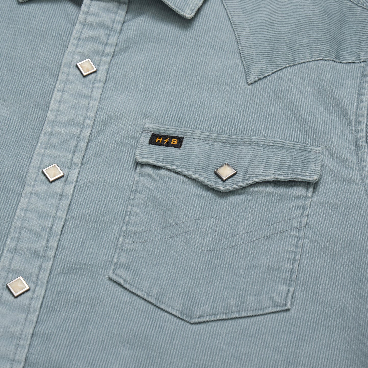 Banning Corduroy Snapshirt - Iron Blue - View 6
