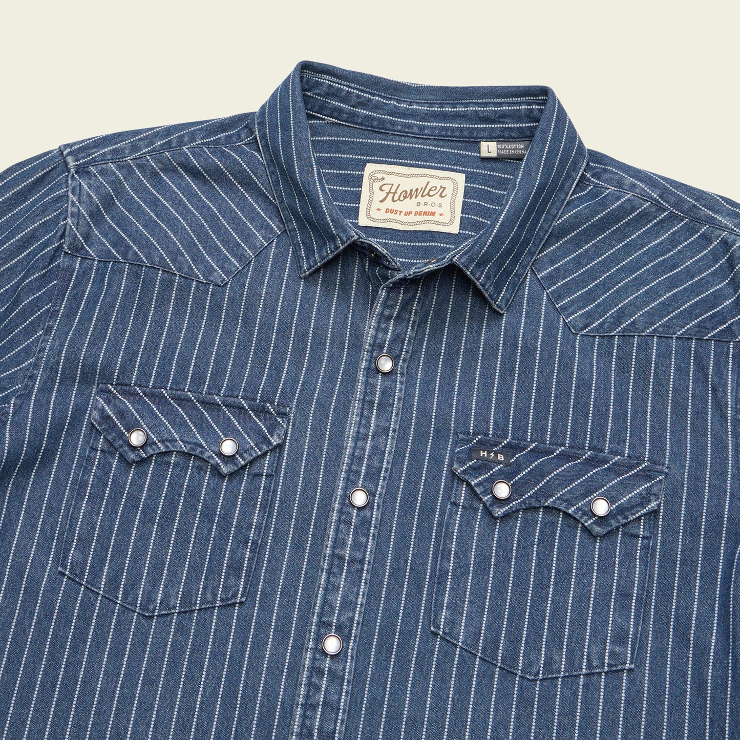 Dust Up Denim Snapshirt - Merle Stripe - View 3