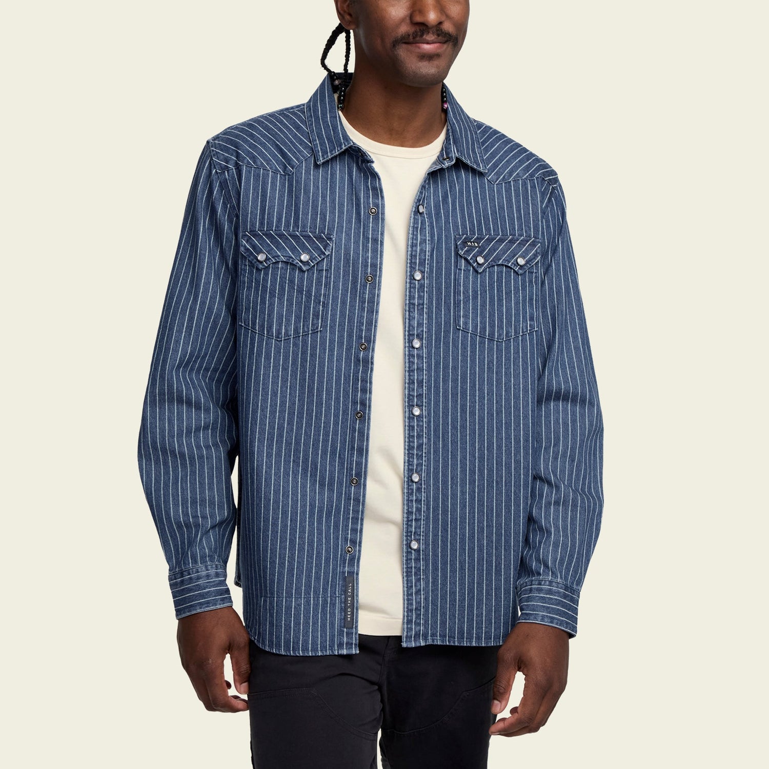 Dust Up Denim Snapshirt - Merle Stripe - View 4