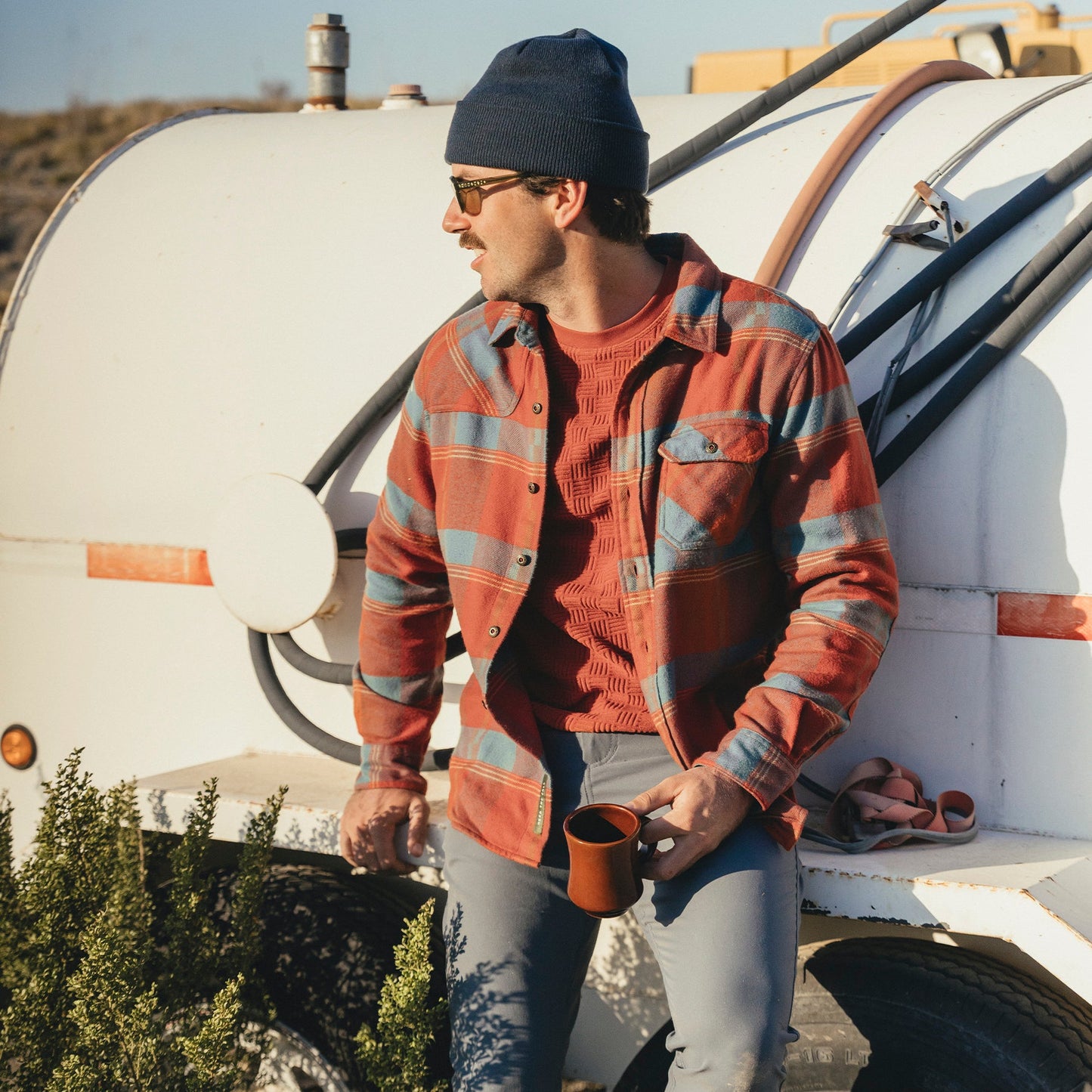 Harker's Flannel - Backdrop Plaid : Terracotta - View 2