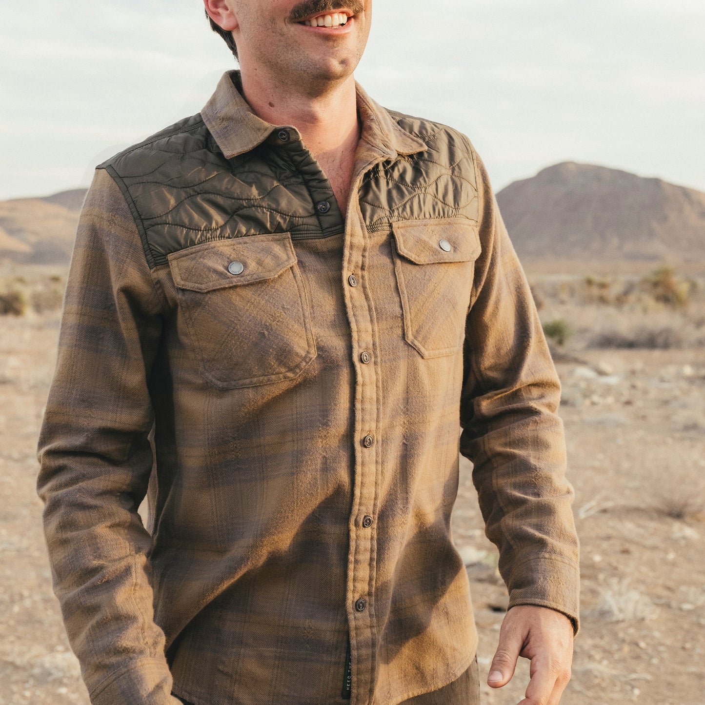Quintana Quilted Flannel - Big Barrett Plaid : Swamp - View 2
