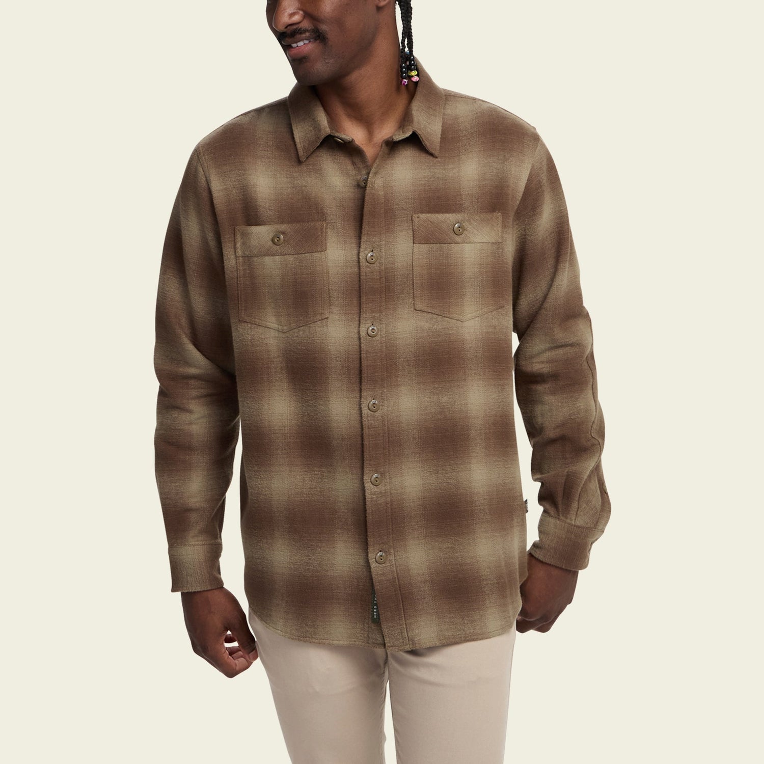 Rodanthe Blanket Flannel - Emmett Plaid : Aloe - View 4