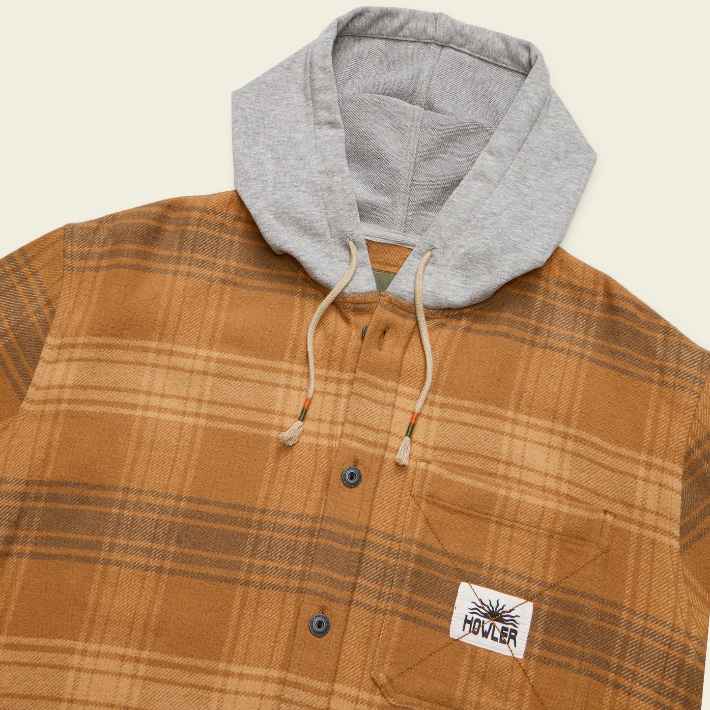 Salvo Hooded Blanket Flannel - Mesa Plaid : Duck Brown - View 3