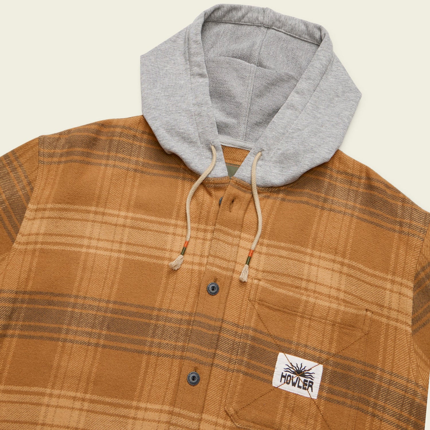 Salvo Hooded Blanket Flannel - Mesa Plaid : Duck Brown - View 3