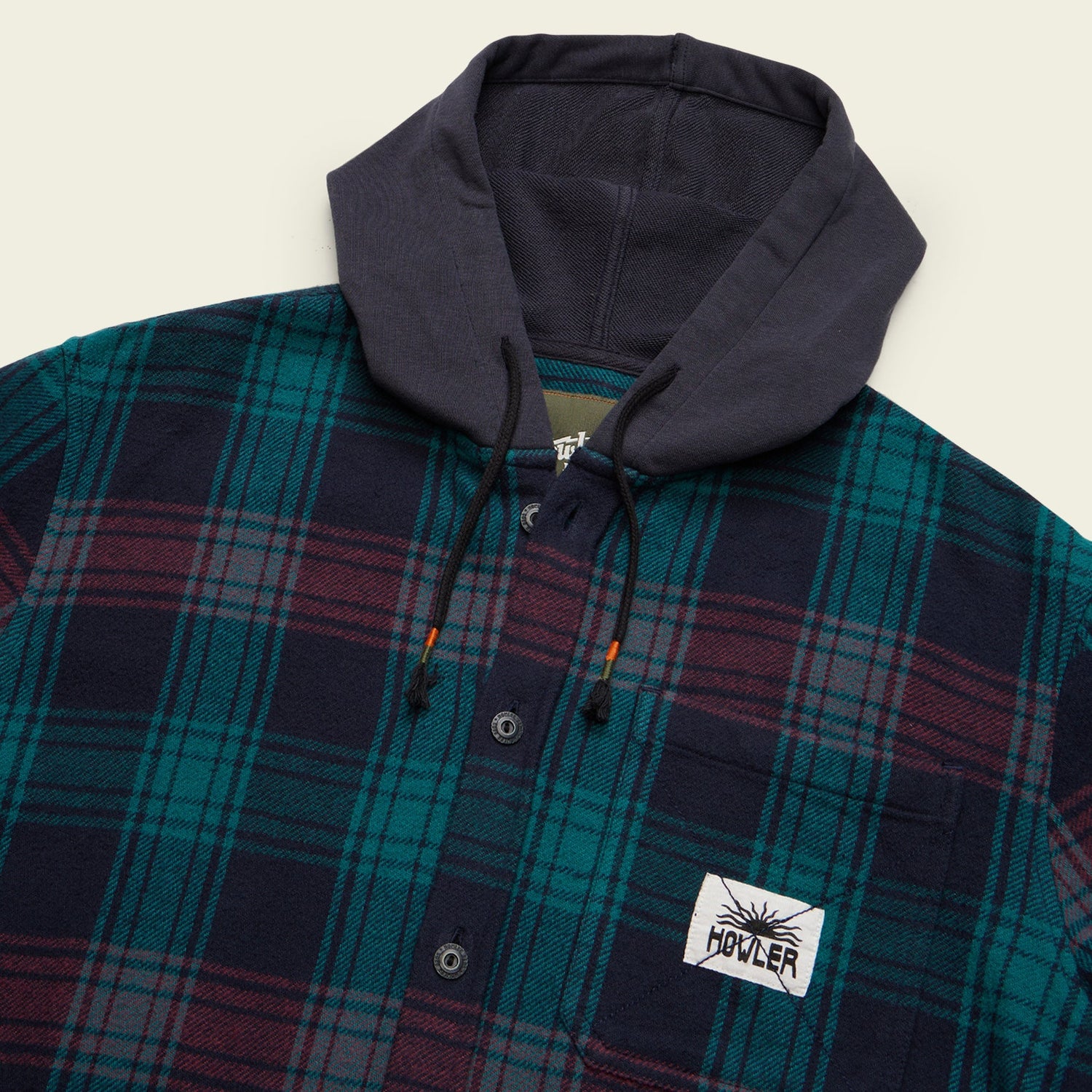 Salvo Hooded Blanket Flannel - Mesa Plaid : Midnight - View 3