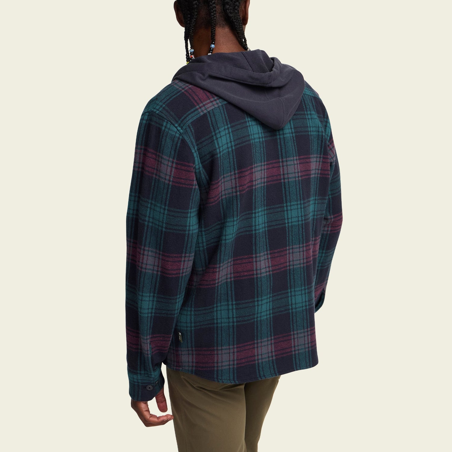 Salvo Hooded Blanket Flannel - Mesa Plaid : Midnight - View 5