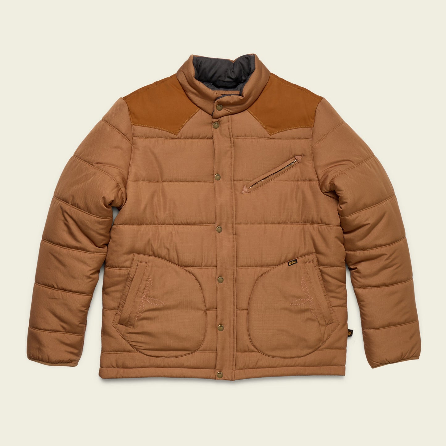 Rounder Quilted Jacket - Duck Brown / Rust - View 1