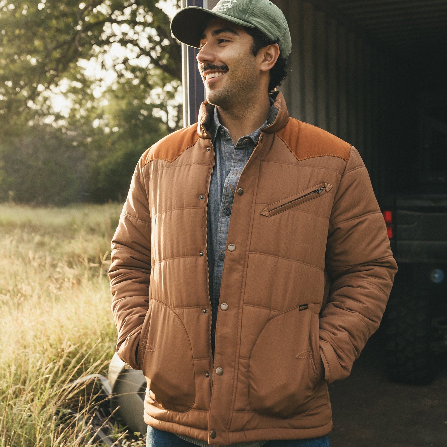 Rounder Quilted Jacket - Duck Brown / Rust - View 2