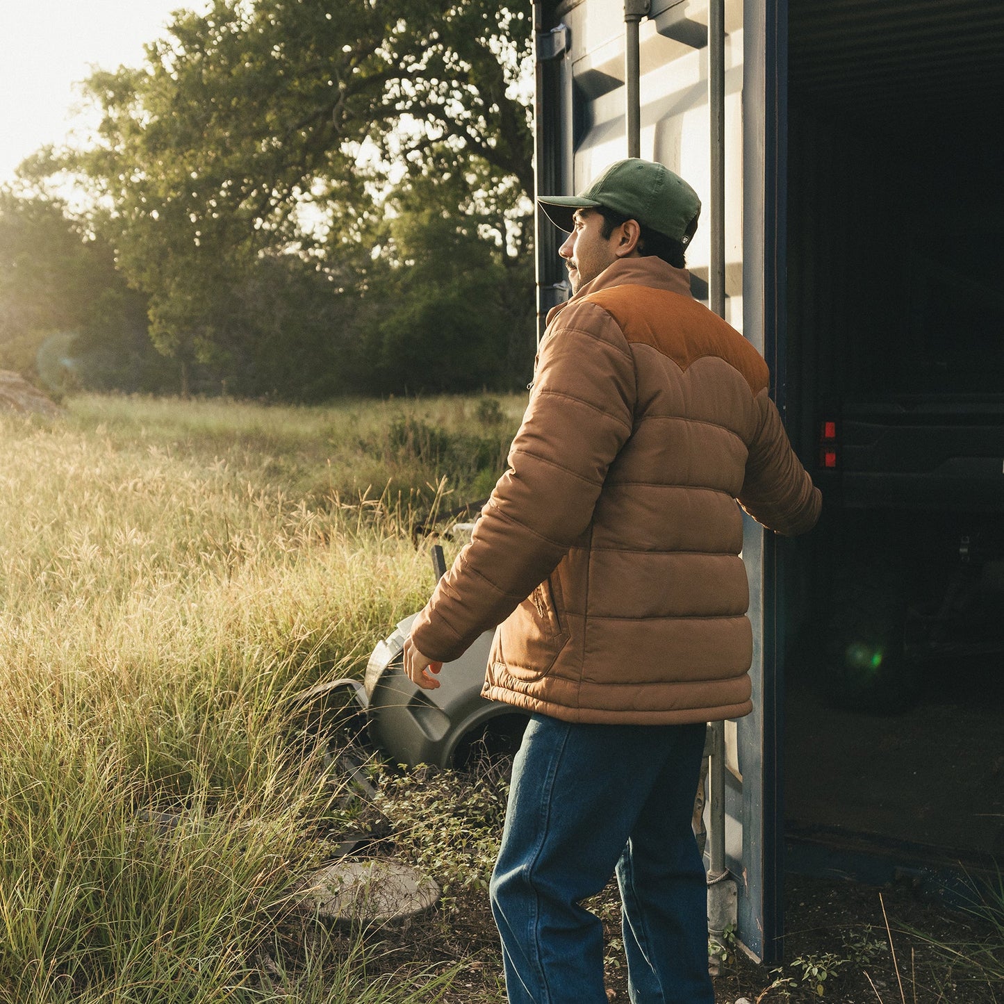 Rounder Quilted Jacket - Duck Brown / Rust - View 8