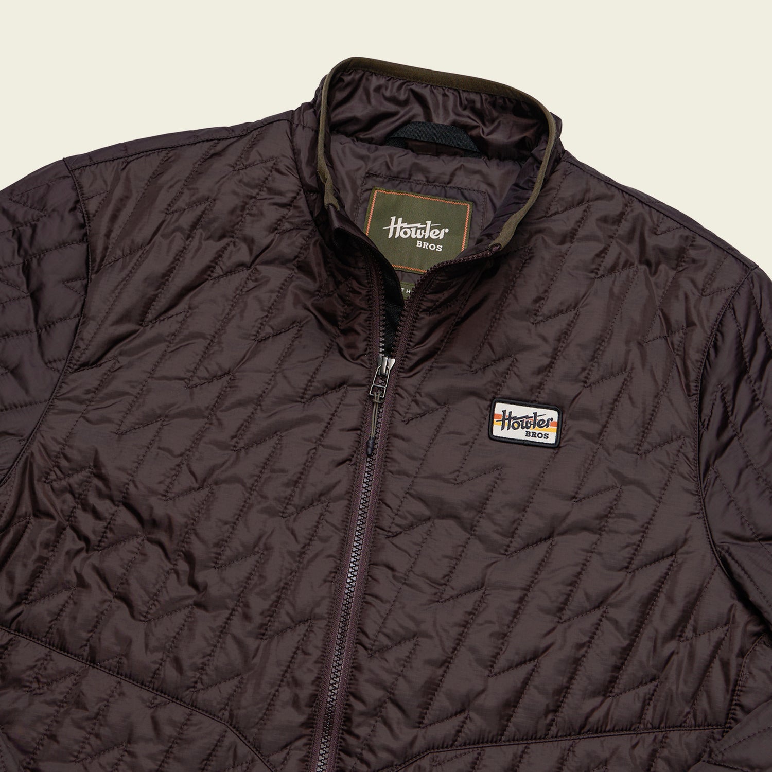 Voltage Quilted Jacket - Bark - View 3