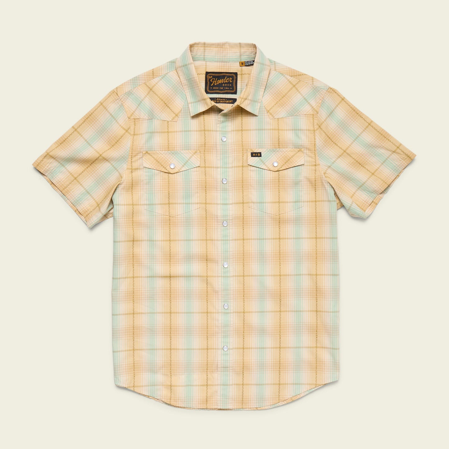 H Bar B Snapshirt - Prairie Plaid : Gold - View 1