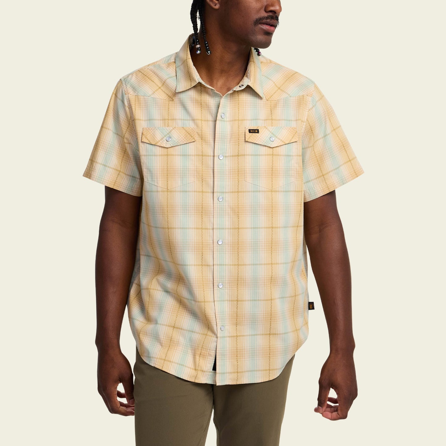 H Bar B Snapshirt - Prairie Plaid : Gold - View 4