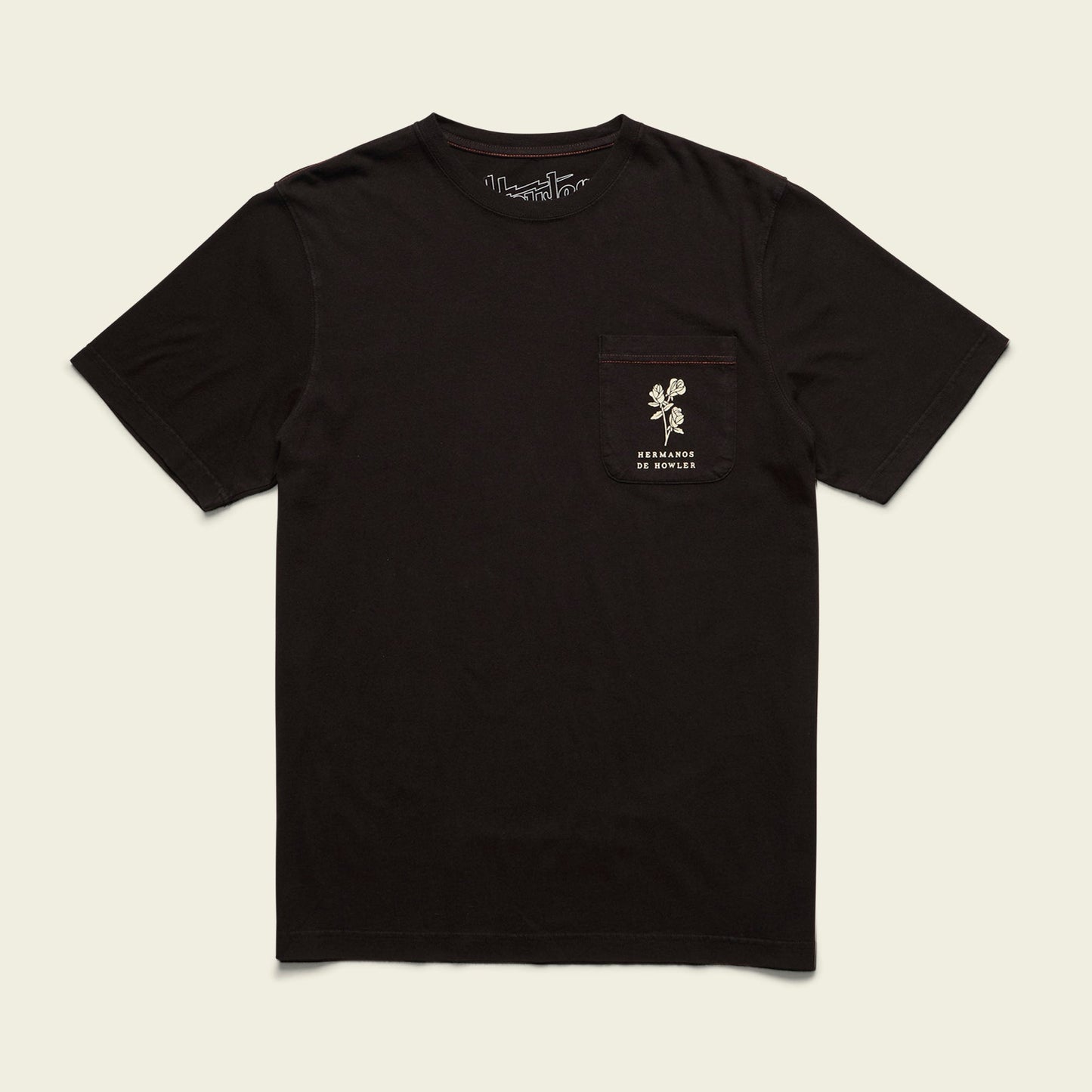 La Rosa Cotton Pocket T-Shirt - Antique Black - View 3