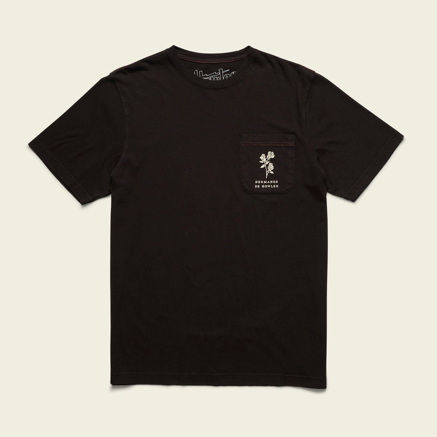 La Rosa Cotton Pocket T-Shirt - Antique Black - View 3