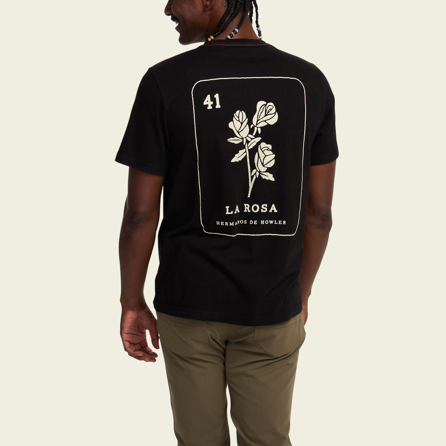 La Rosa Cotton Pocket T-Shirt - Antique Black - View 5