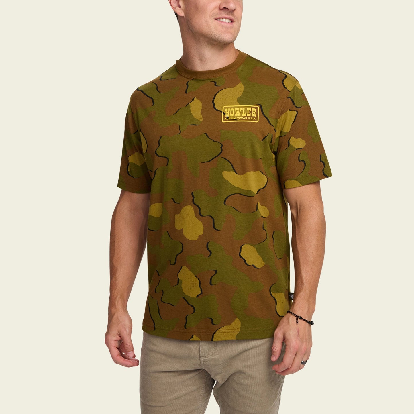 Howler Slab Cotton T-Shirt - Mimetico : Fatigue - View 3