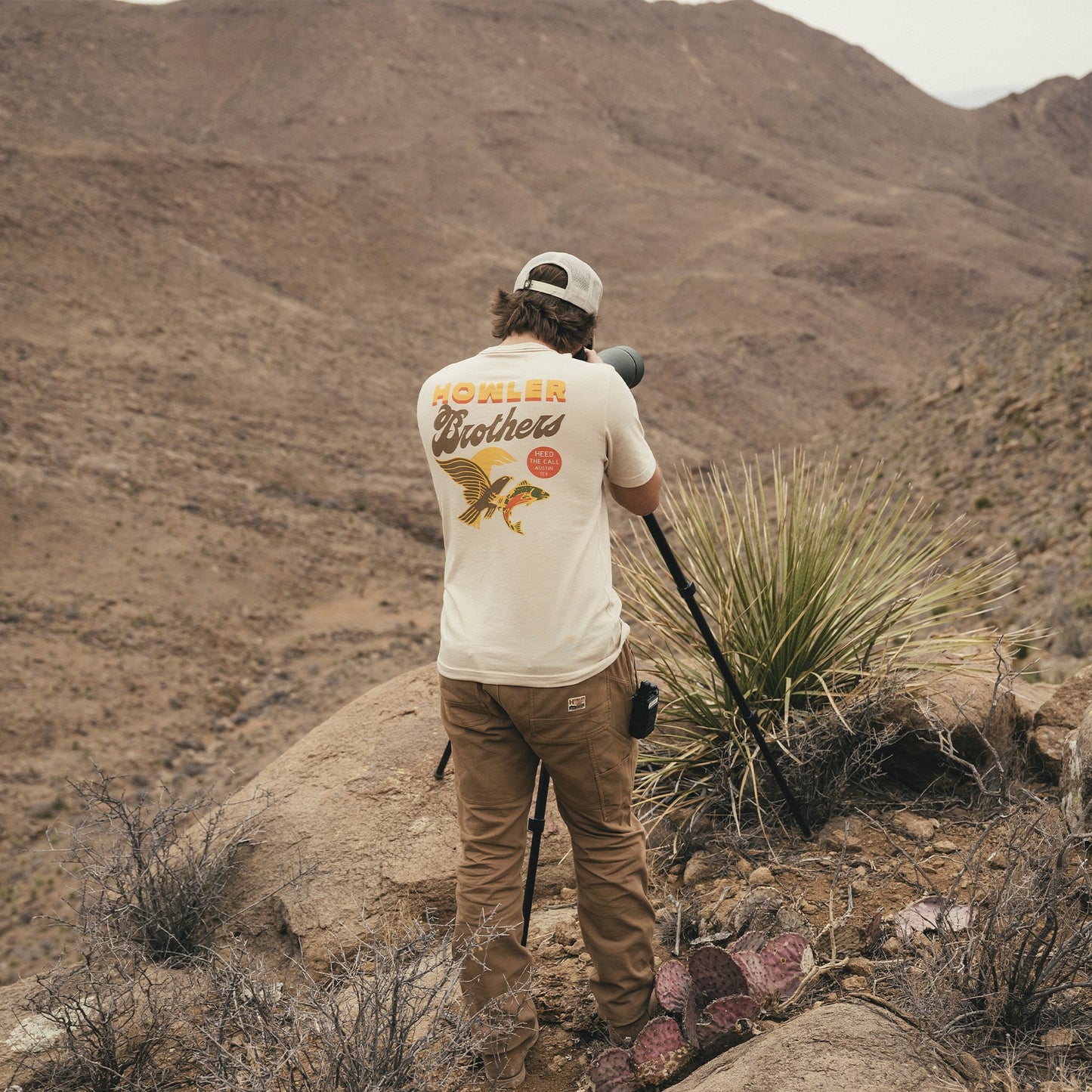 Osprey Prey Pocket T-Shirt - Sand Heather - View 2