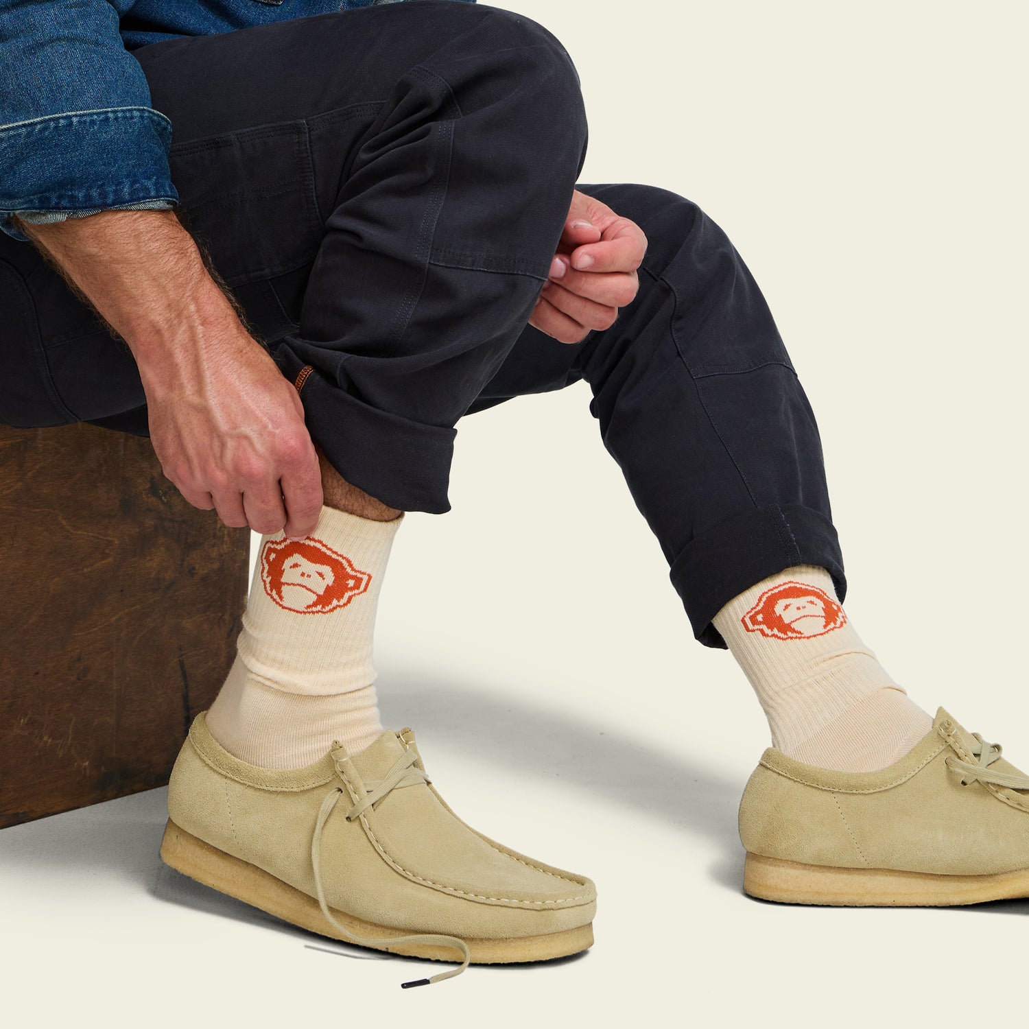El Mono Socks - Sand / Orange