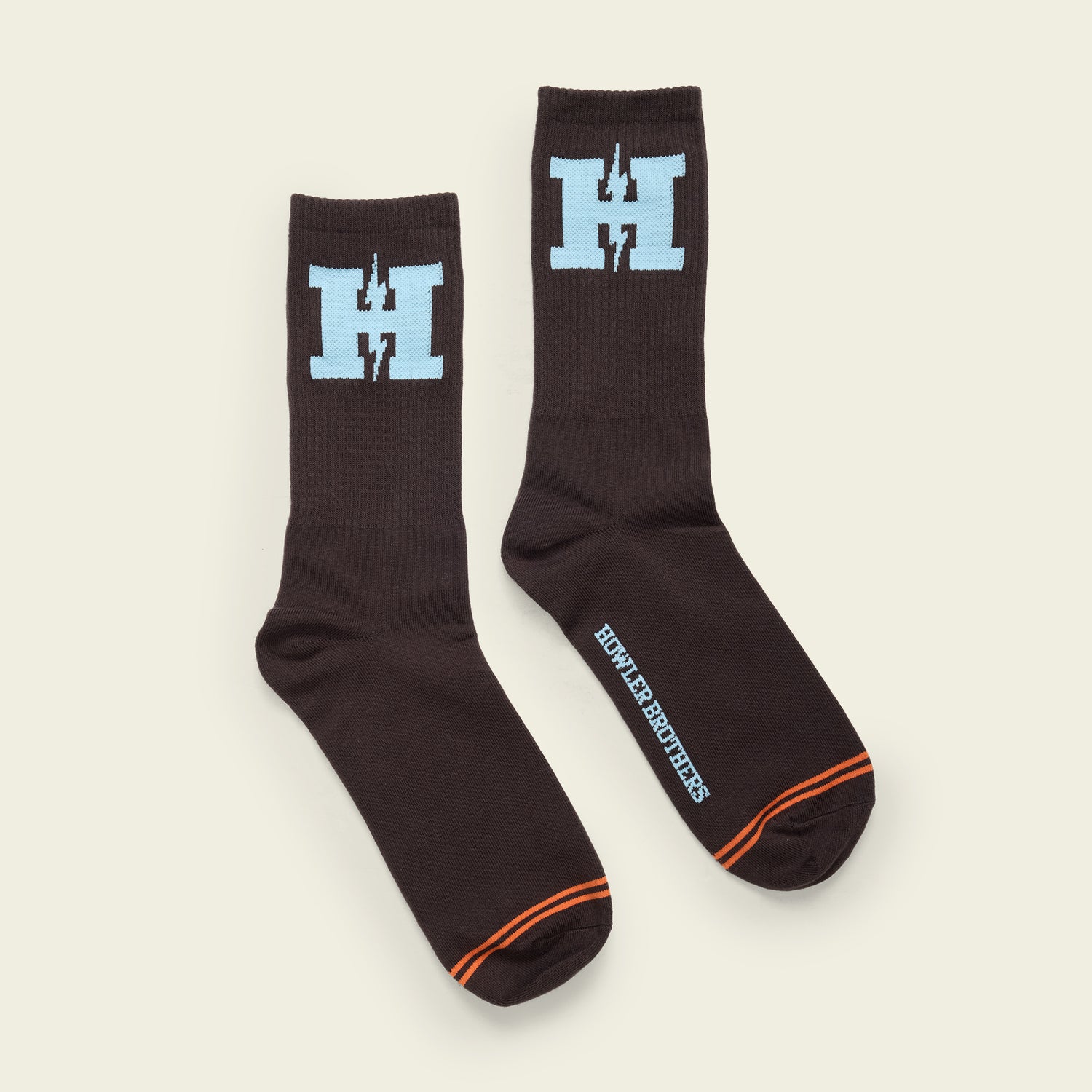 H-Bolt Socks - Brown / Light Blue