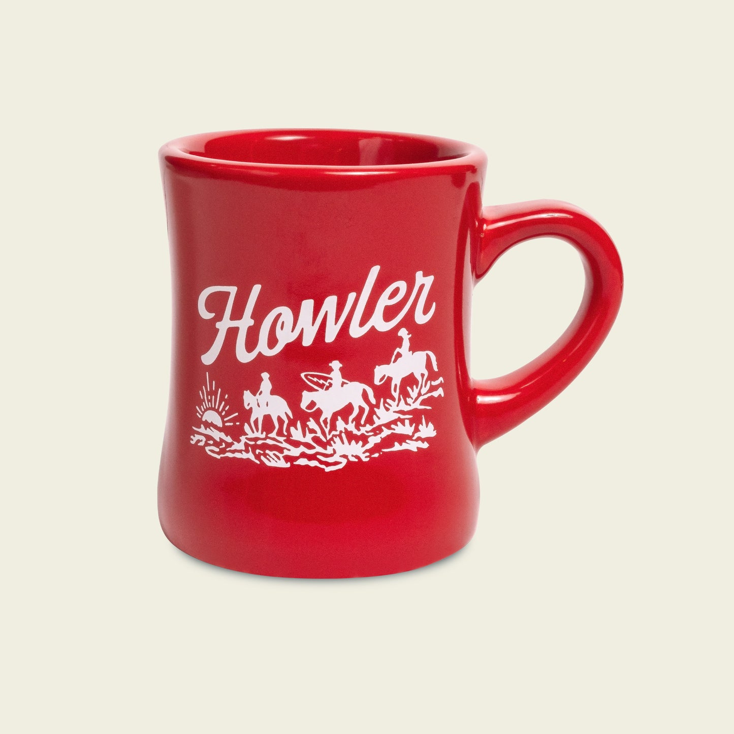 Diner Mug - Howler Posse : Red - View 1