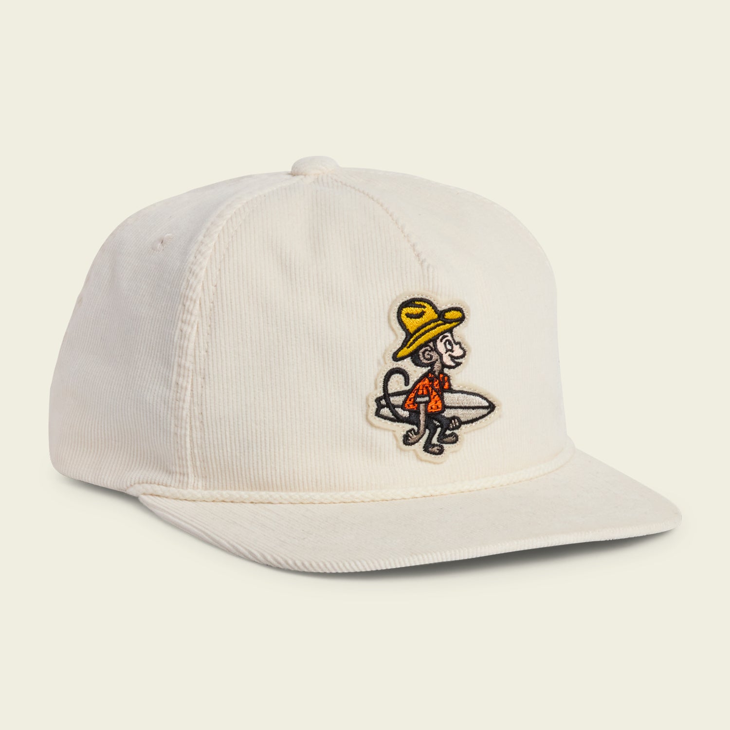 El Monito Surfs Snapback - Off White Corduroy