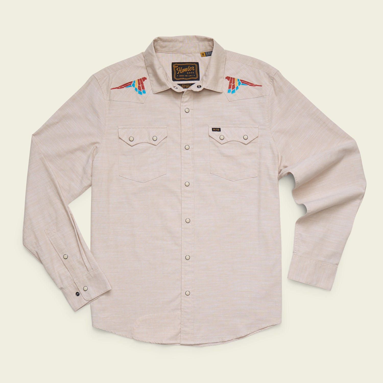 Crosscut Deluxe Snapshirt - Parrot Patrol : Dune Chambray