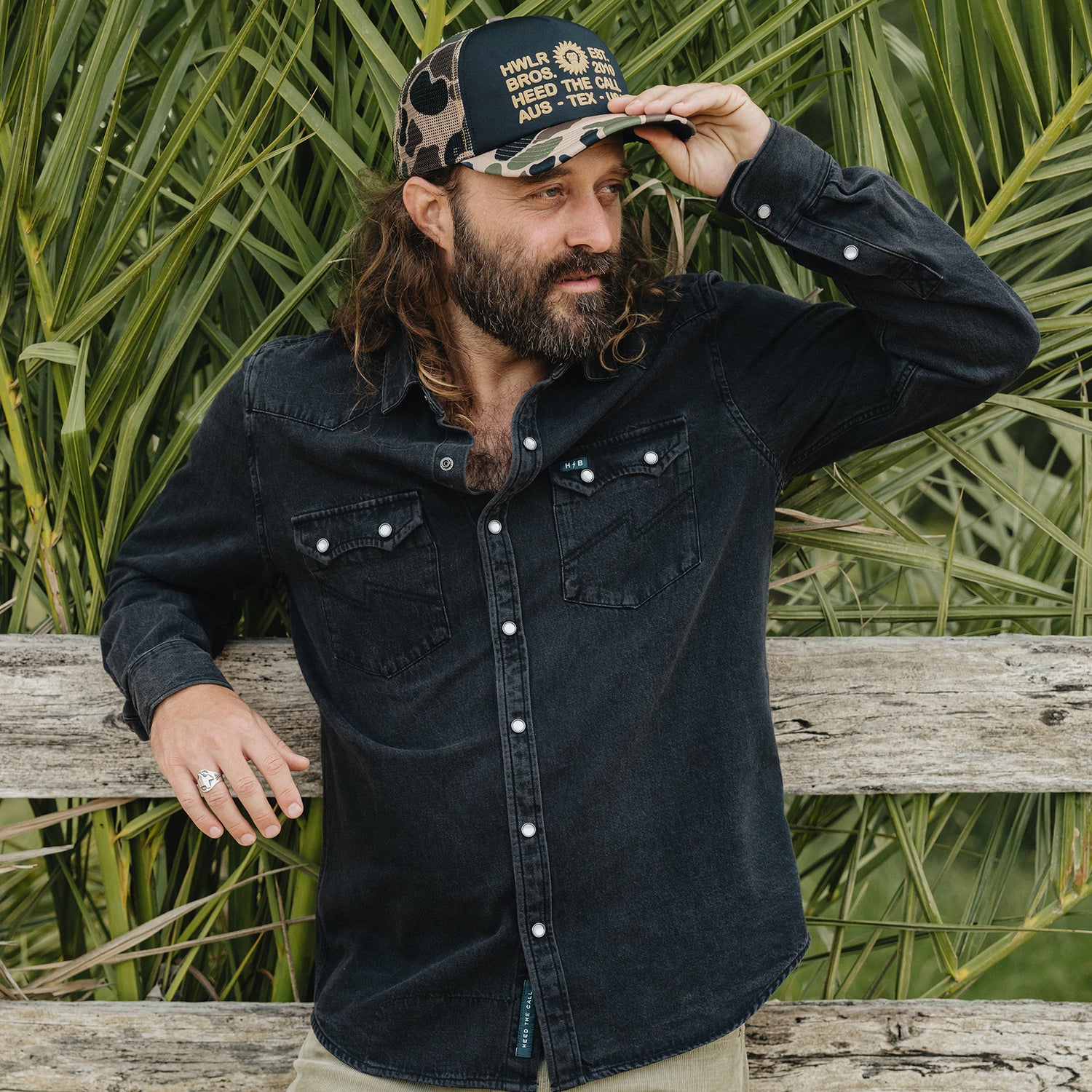 Dust Up Denim Snapshirt - Morrison Black Wash